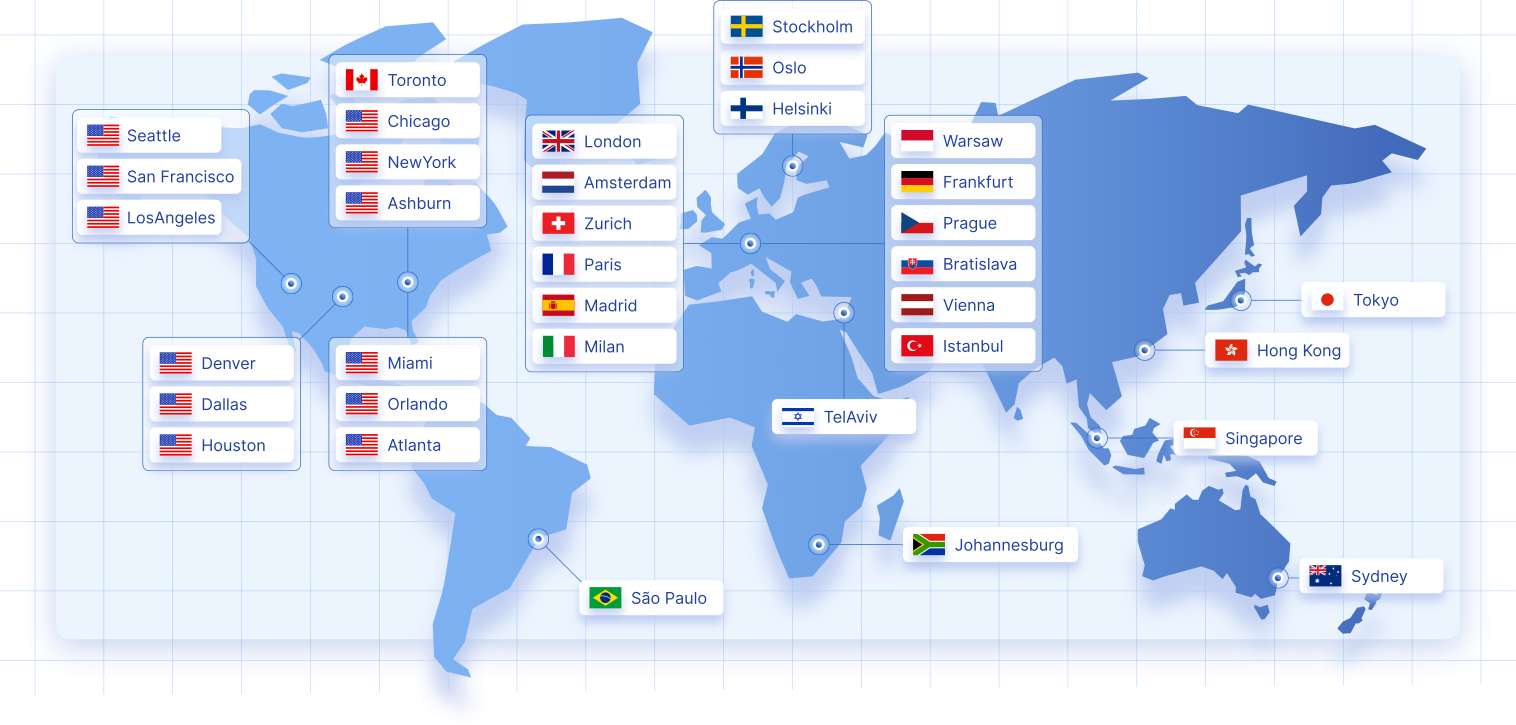 GoodAccess - gateways locations
